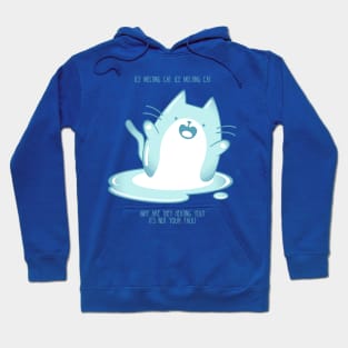 Kawaii Ice melting cat Hoodie